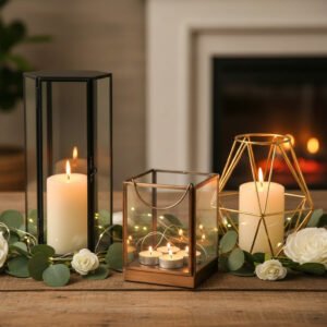 Glass Lanterns & Candle Holders